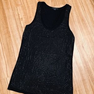 Black sequined Stretch Top
